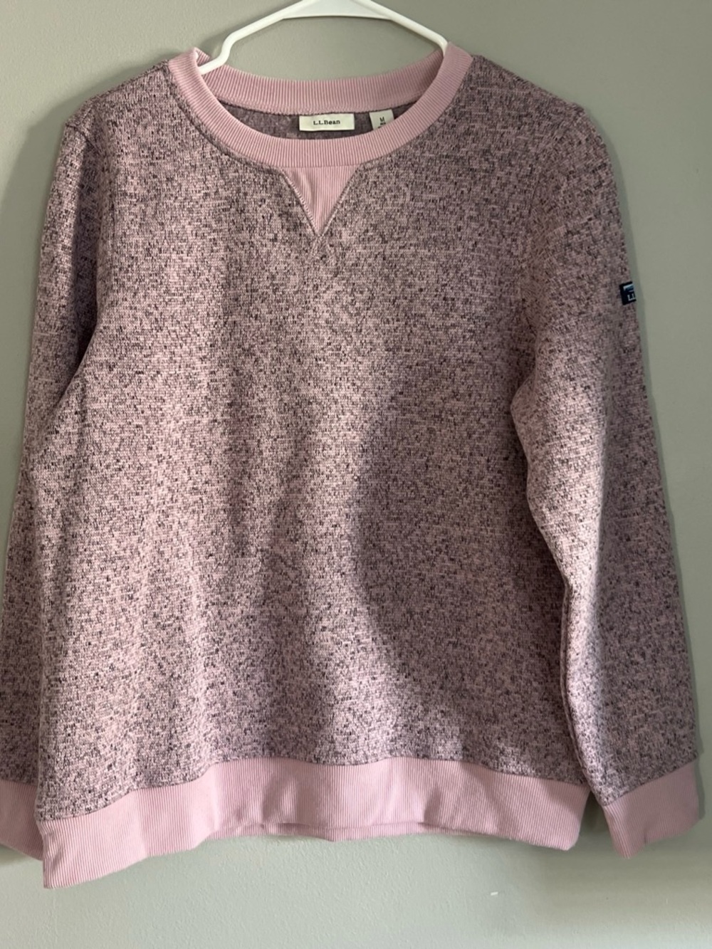 L.L. Bean‎ Pink Heathered Crewneck Sweater
